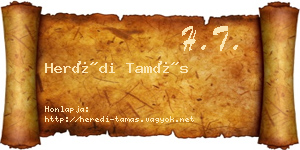 Herédi Tamás névjegykártya